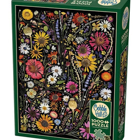Cobble Hill Puzzles > Jigsaw Puzzles Flower Press: Happiness (1000 Piece Puzzle) 625012402743 40274