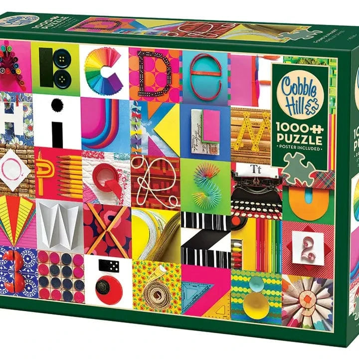 Cobble Hill Puzzles > Jigsaw Puzzles Found Alphabet (1000 Piece Puzzle) 625012402651 40265