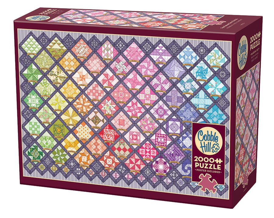 Cobble Hill Puzzles > Jigsaw Puzzles Four Square Quilt Blocks (2000 Piece Puzzle) 625012490108 49010