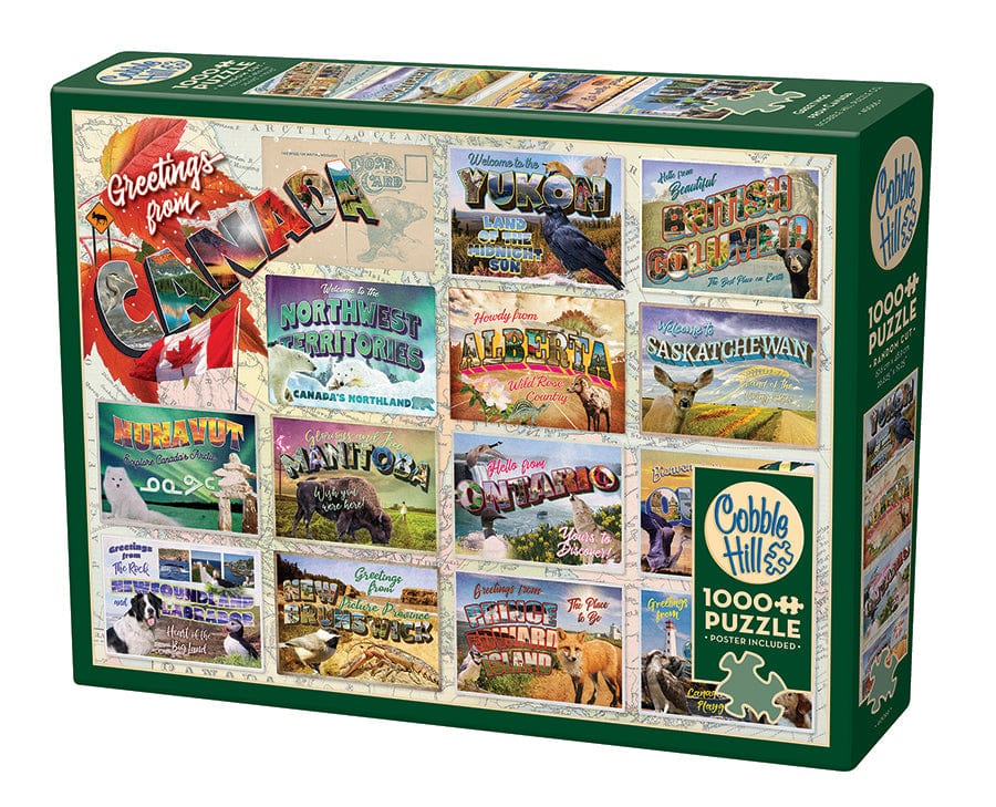 Cobble Hill Puzzles > Jigsaw Puzzles Greetings from Canada (1000 Piece Puzzle) 625012400664 40066