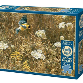 Cobble Hill Puzzles > Jigsaw Puzzles Queen Anne's Lace and American Goldfinch (500 Piece Puzzle) 625012450874 45087