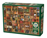 Cobble Hill Puzzles > Jigsaw Puzzles The Cat Library (1000 Piece Puzzle) 625012401395 40139