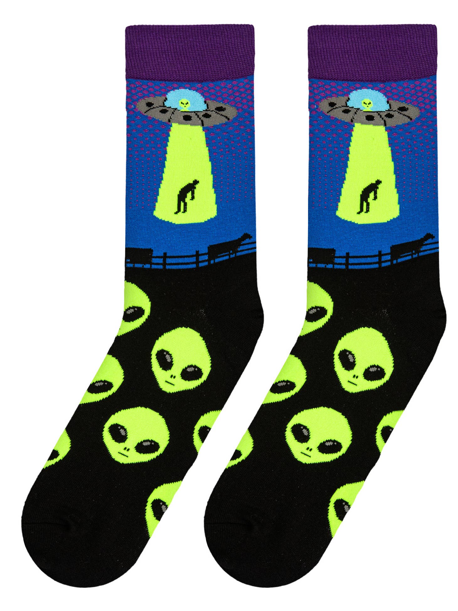 Cool Socks Apparel > Socks Alien Abduction Socks 740107042199 34220MCNCF