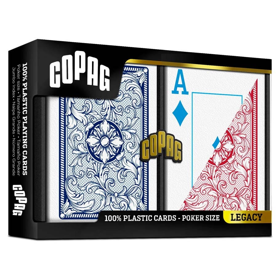 COPAG Games > Playing Cards Playing Cards: COPAG: Legacy: 4-Color Faces Poker Size Jumbo Index Red/Blue 2-Pack 831705002385 JKR130015513