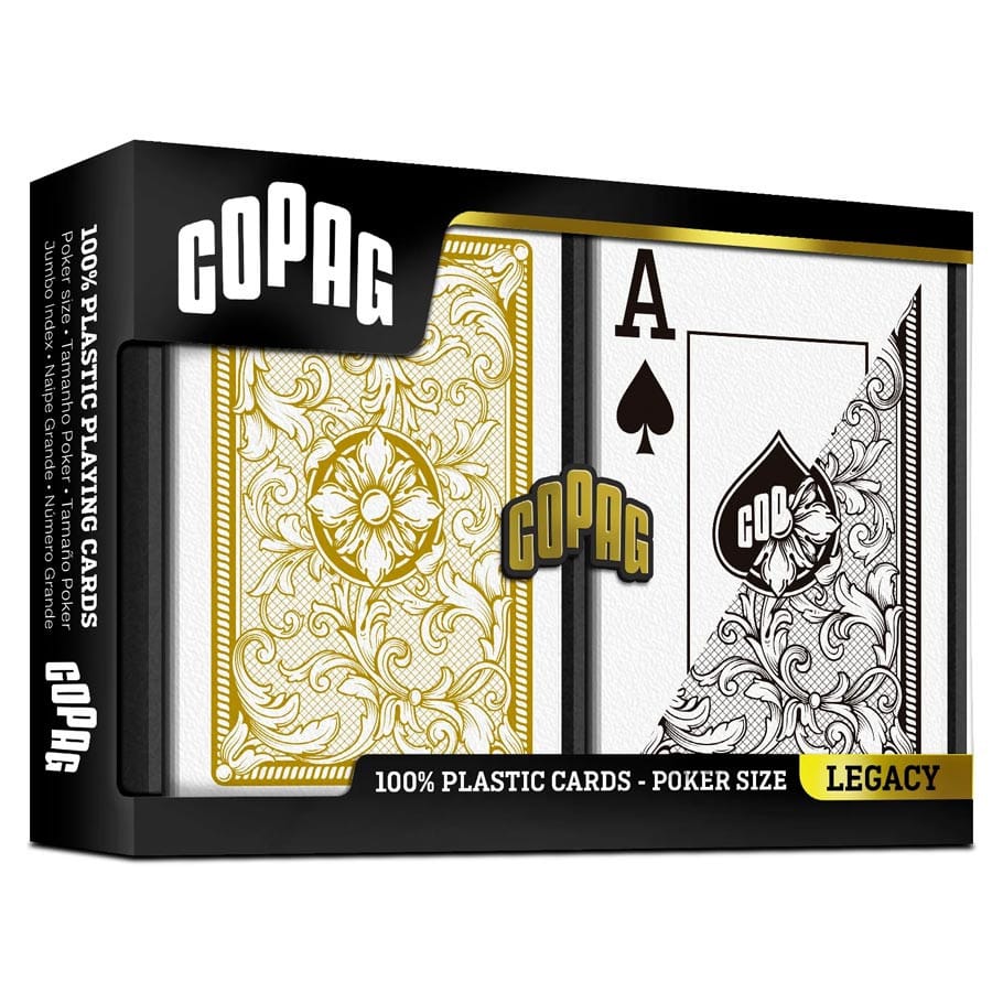 COPAG Games > Playing Cards Playing Cards: COPAG: Legacy: Poker Size Jumbo Index Black/Gold 2-Pack X002OWKU99 JKR130014787
