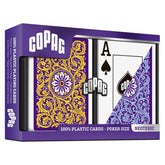 COPAG Games > Playing Cards Playing Cards: COPAG: Neoteric: Plastic Poker Size Jumbo Index Violet/Yellow/Blue 2-Pack 831705000343 JKR130015512
