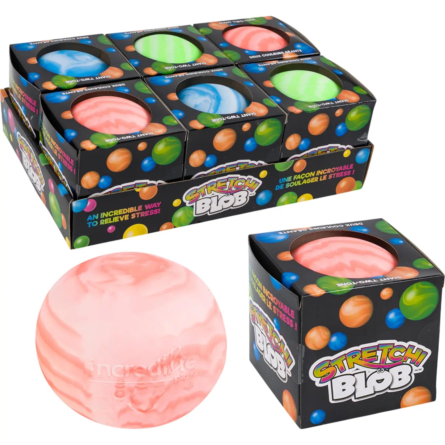 Cow Crack Wholesale Toys > Fidget Toys Stretchy Blob Multi Colored 766990886528 CC86528