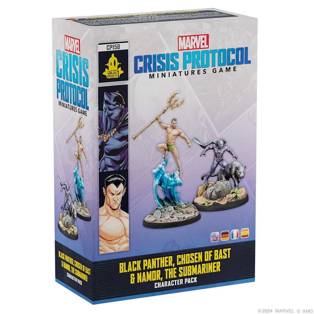 --- Tabletop Games > Miniature Games MARVEL: CRISIS PROTOCOL - BLACK PANTHER, CHOSEN OF BAST & NAMOR, THE SUB-MARINER 841333126124 CP158