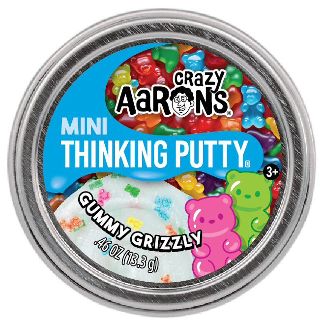 Crazy Aaron's Toys Mini Gummy Grizzly - 2" Thinking Putty Tin 810174291070 GI003