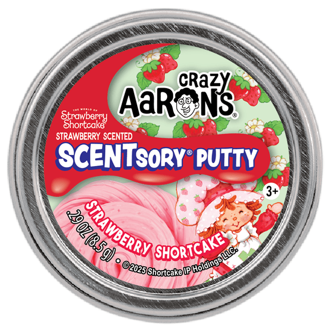Crazy Aaron's Toys Mini Strawberry Shortcake - 2" Scentsory Thinking Putty Tin 810174290240 SCN-SR001