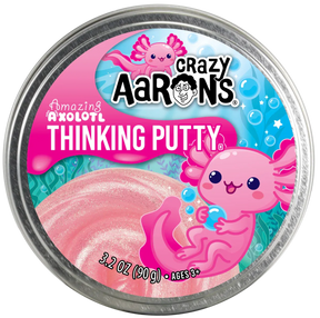 Crazy Aarons Toys Amazing Axolotl - Full Size 4" Thinking Putty Tin 810174290899 CA-810174290899