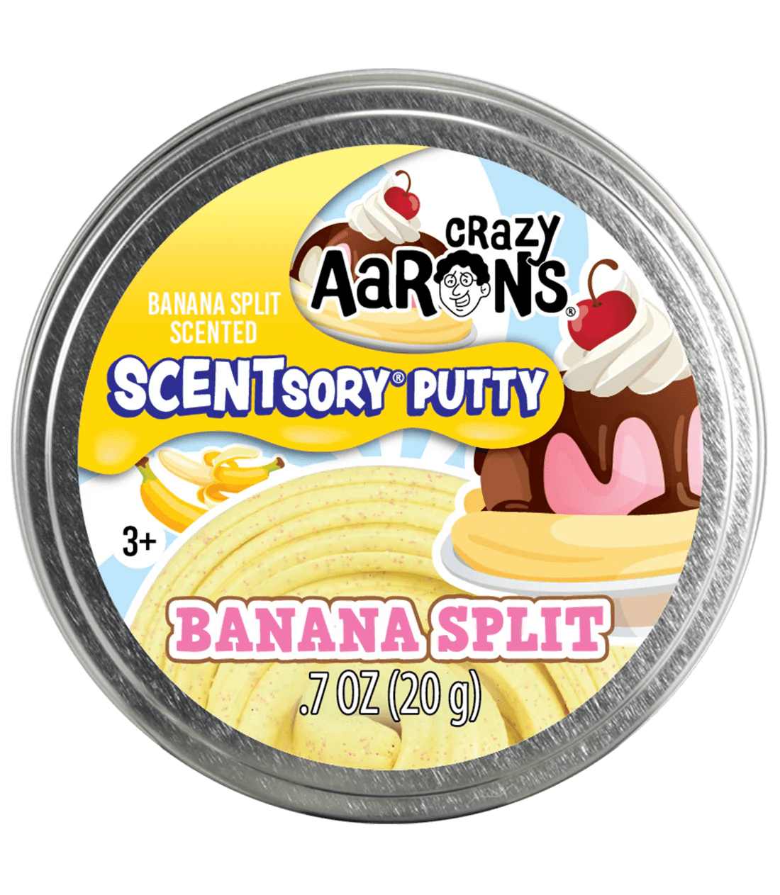 Crazy Aarons Toys Crazy Aarons: Thinking Putty - Banana Split 810066955547