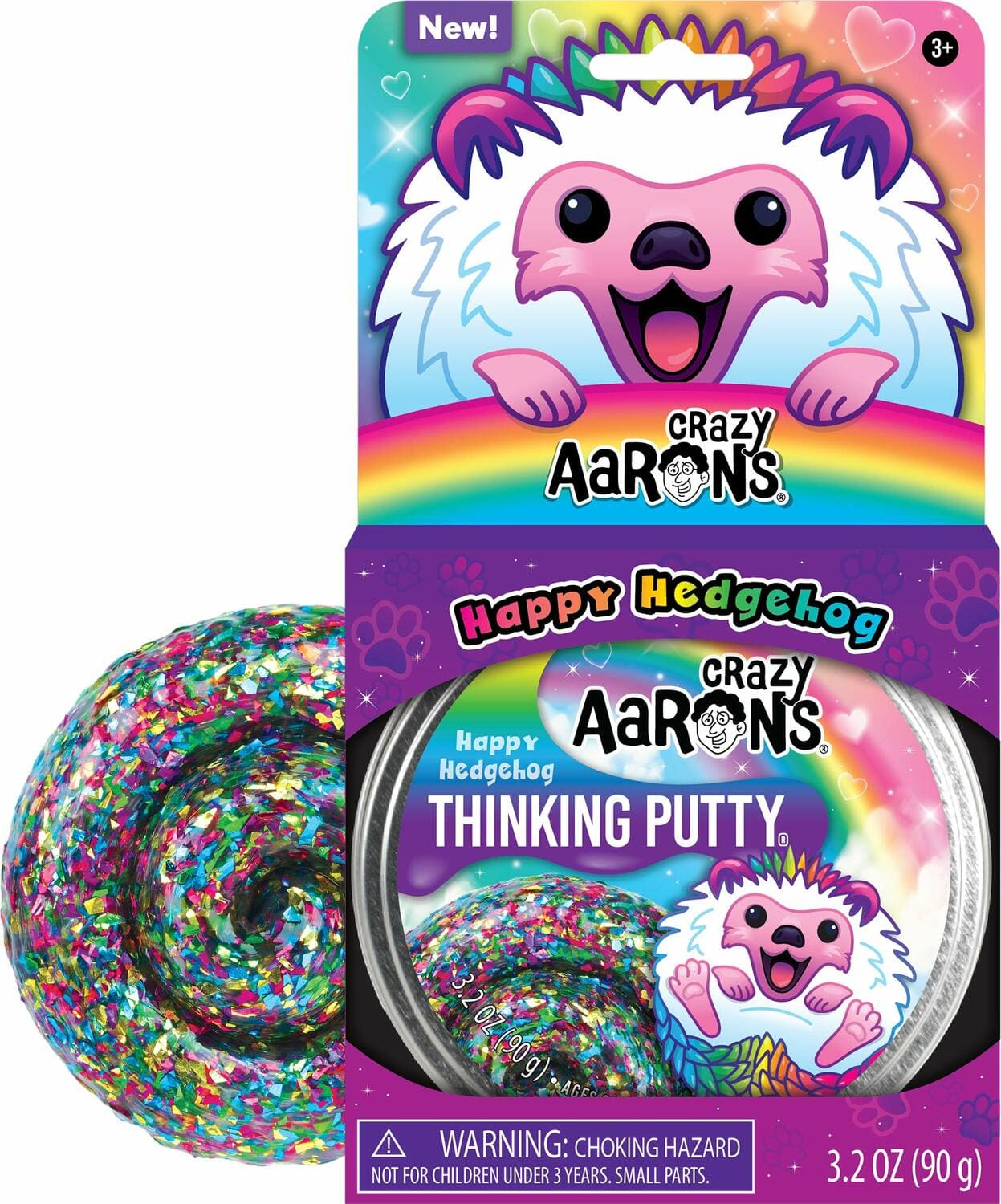 Crazy Aarons Toys > Fidget Toys Crazy Aarons: Thinking Putty - Happy Hedgehog 810066955011 HG020