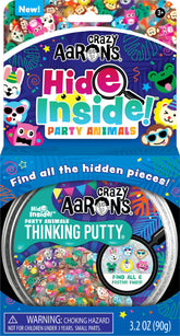 Crazy Aarons Toys > Fidget Toys Crazy Aarons: Thinking Putty - Hide Inside! Party Animals 810066954366 PM020