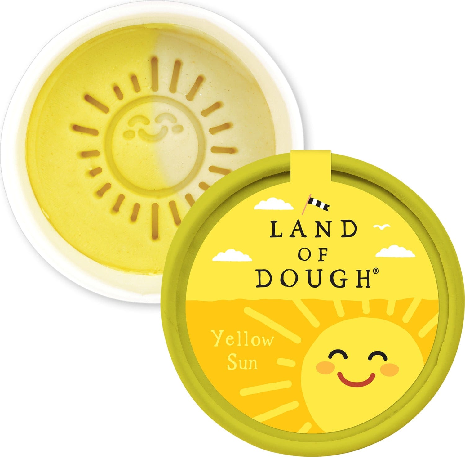 Crazy Aarons Toys > Fidget Toys Land of Dough - 1oz. Mini Cup, Yellow Sun 810066954496 LD-YWTS1