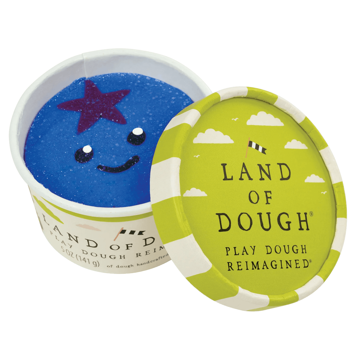 Crazy Aarons Toys > Fidget Toys Land of Dough - 5oz. Medium Cup, Blueberry Barry 810066956834 LD-BBMS5