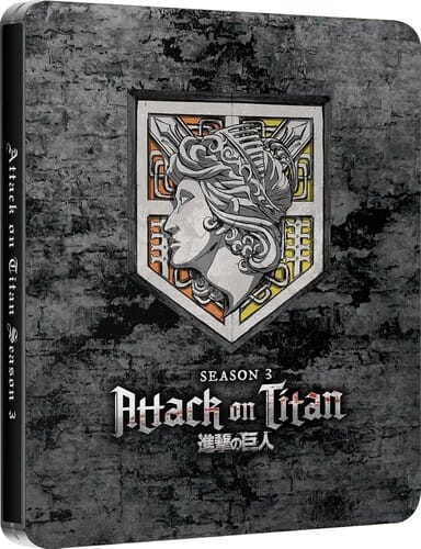 Crunchy Roll Movies > Blu-Ray BR: Attack on Titan: Season 3 Complete (Steelbook) 704400110818 FUP11081BR