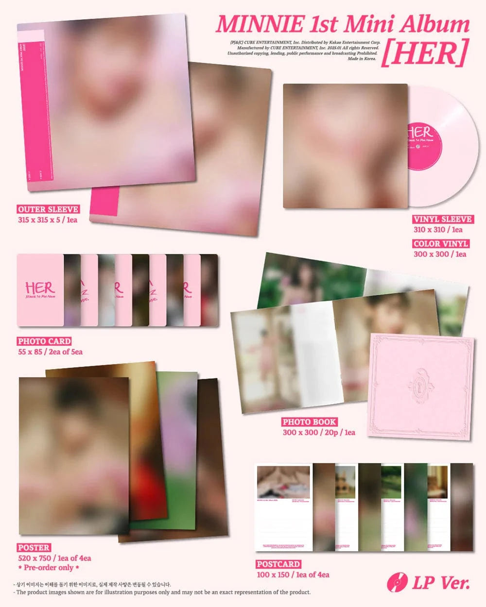 CUBE ENTERTAINMENT Music > Vinyl Records MINNIE - HER [1st Mini Album - LP Ver.] 8804775452710 8804775452710
