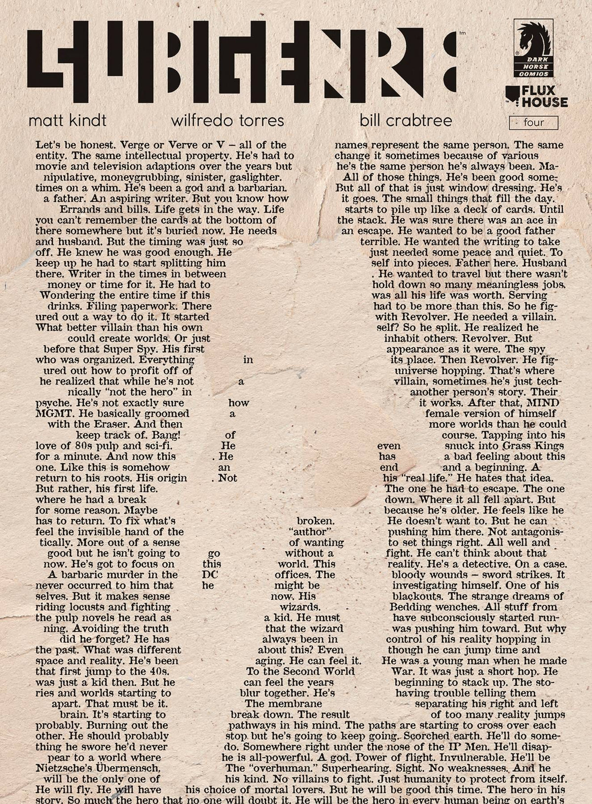 Dark Horse Comic Books SUBGENRE #4 CVR A TORRES 76156801111100411 OCT231250