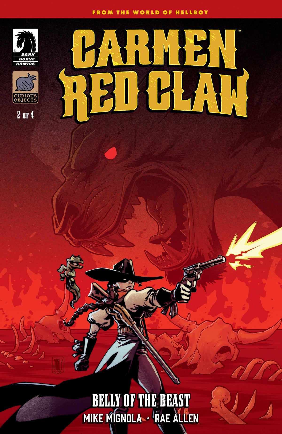 Dark Horse Comics Comic Books Carmen Red Claw: Belly of the Beast #2 (CVR B) (Jake Parker) 76156801488400221 PRH-76156801488400221