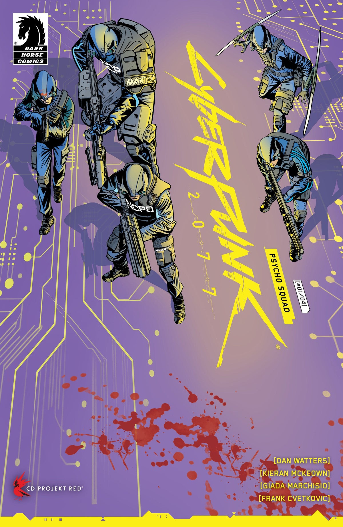 Dark Horse Comics Comic Books Cyberpunk 2077: Psycho Squad #1 (CVR A) (Kieran McKeown) 76156801353500111 PRH-76156801353500111