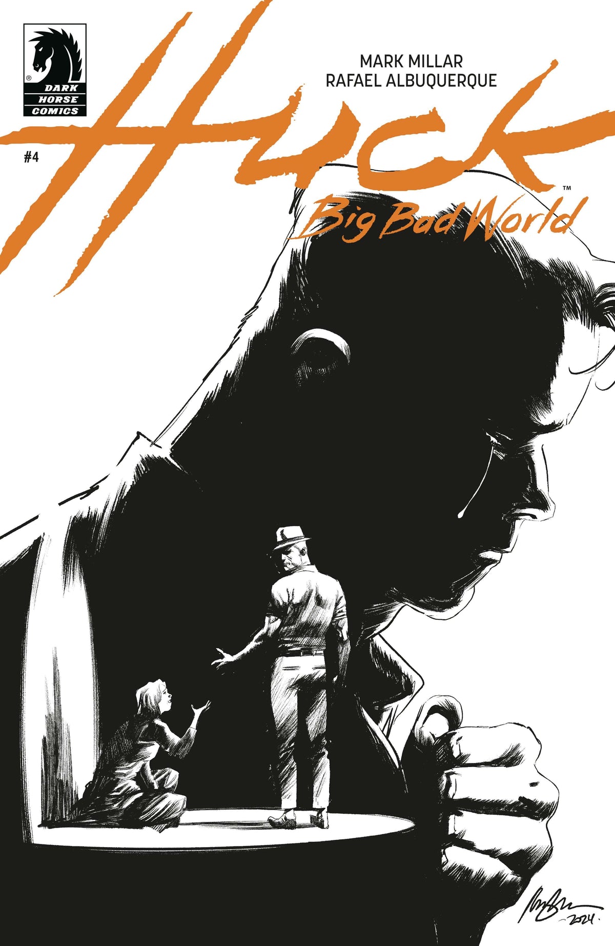 Dark Horse Comics Comic Books Huck: Big Bad World #4 (CVR B) (B&W) (Rafael Albuquerque) 76156801215600421 PRH-76156801215600421