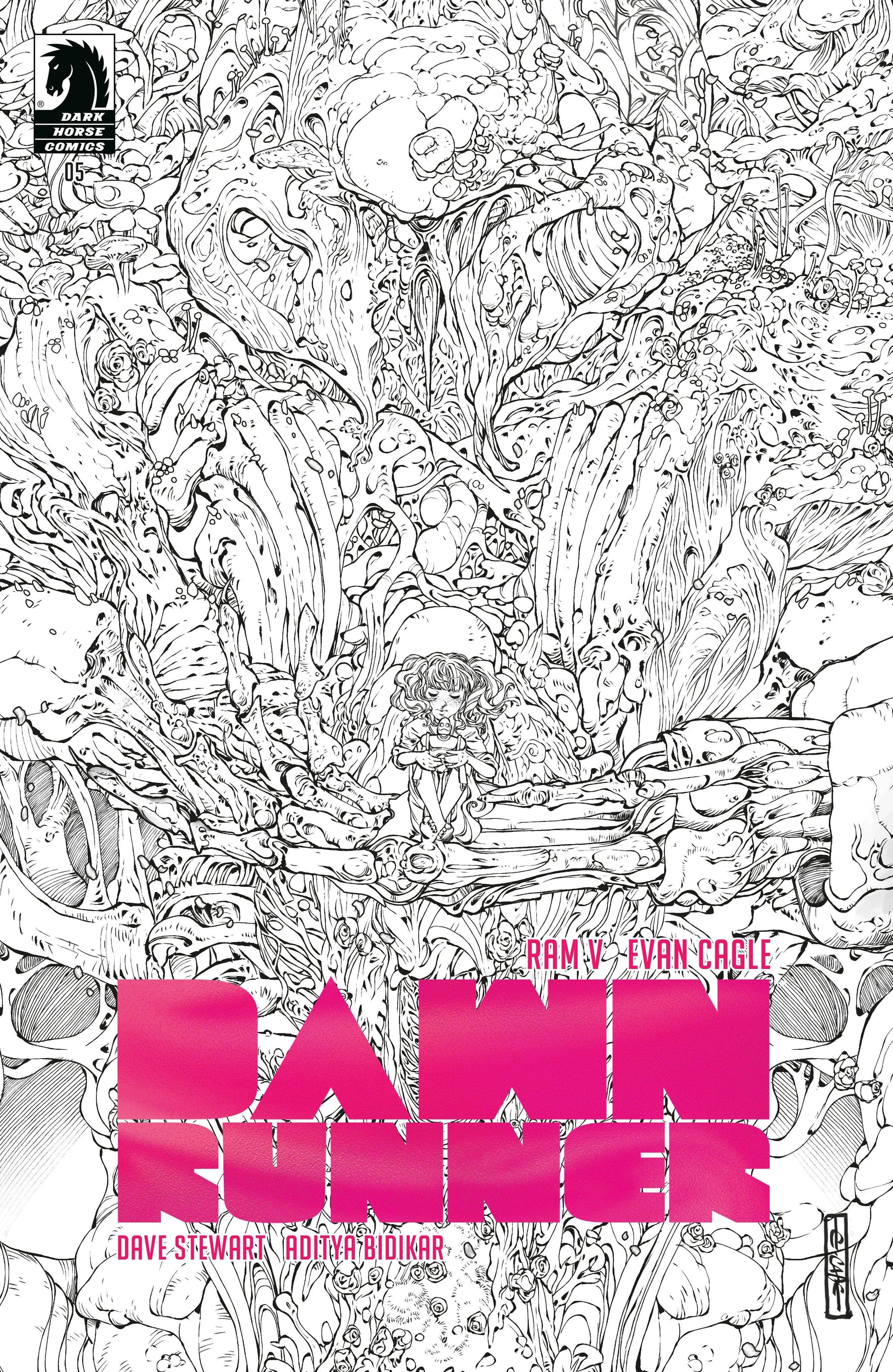 Dawnrunner #5 1:10 INCV CVR D (Foil) (B&W) (Evan Cagle)