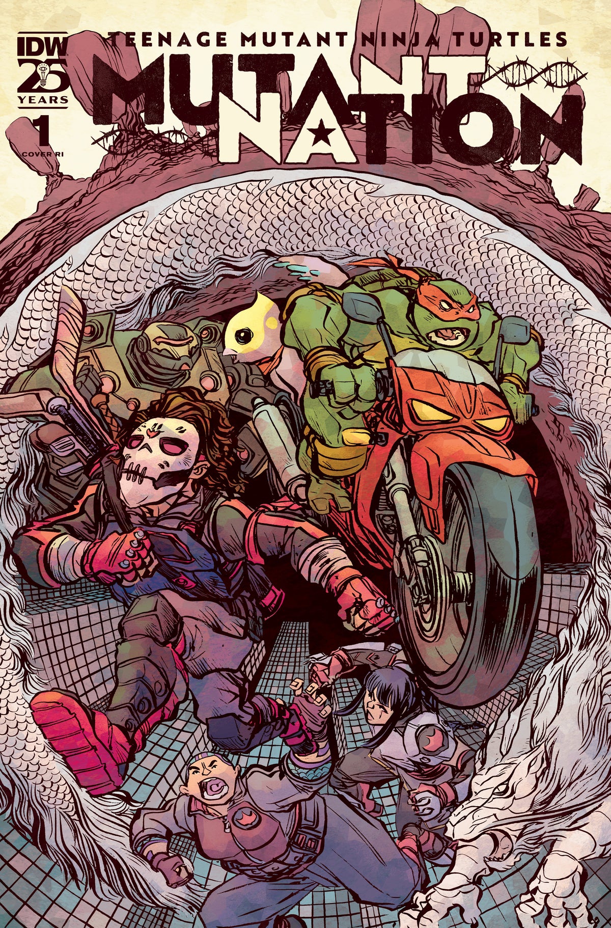 Dark Horse Comics Comic Books > Incentives Teenage Mutant Ninja Turtles: Mutant Nation #1 Variant RI 1:10 INCV (Lonergan) 82771403339700161 PRH-82771403339700161