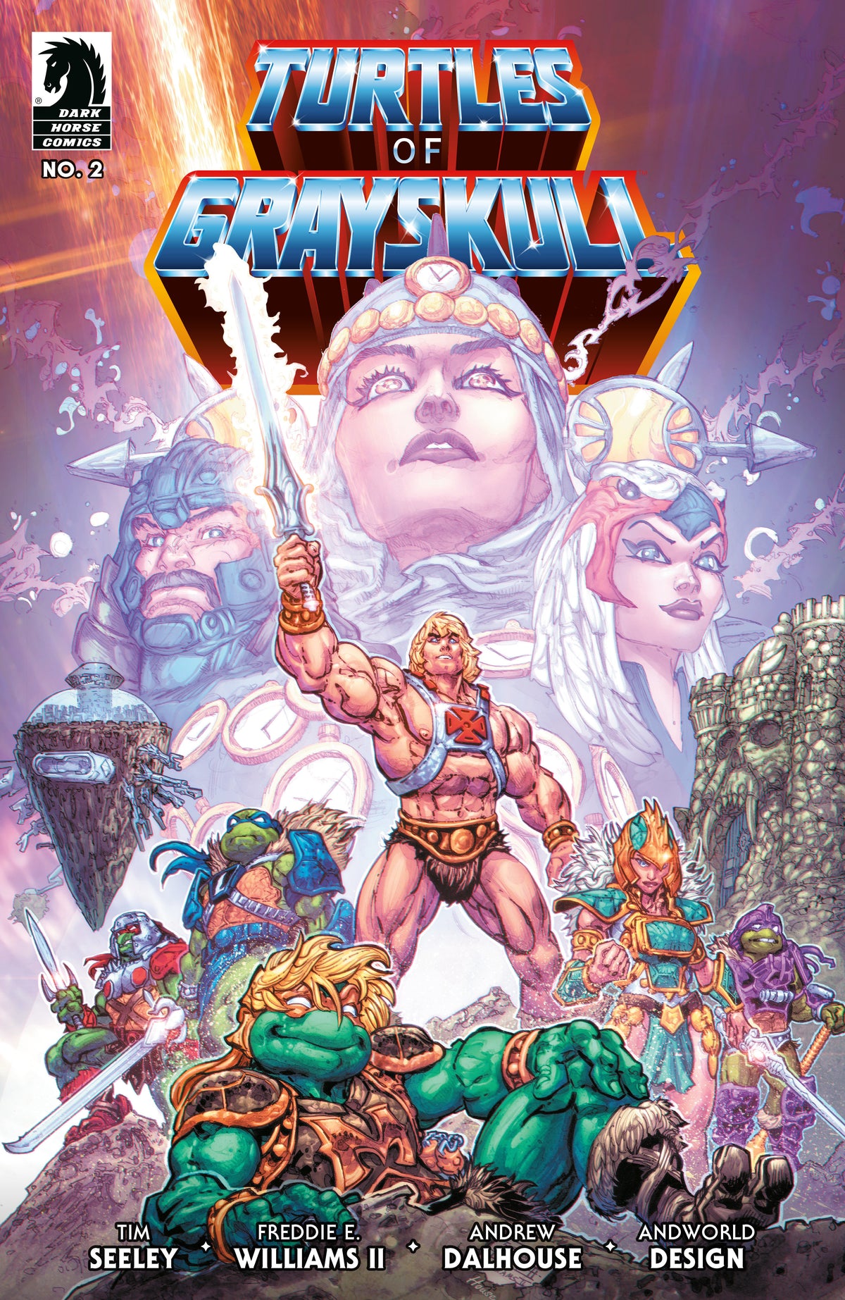 Dark Horse Comics Comic Books Masters of the Universe/Teenage Mutant Ninja Turtles: Turtles of Grayskull #2 (CVR A) (Freddie E. Williams II) 76156801269900211 PRH-76156801269900211