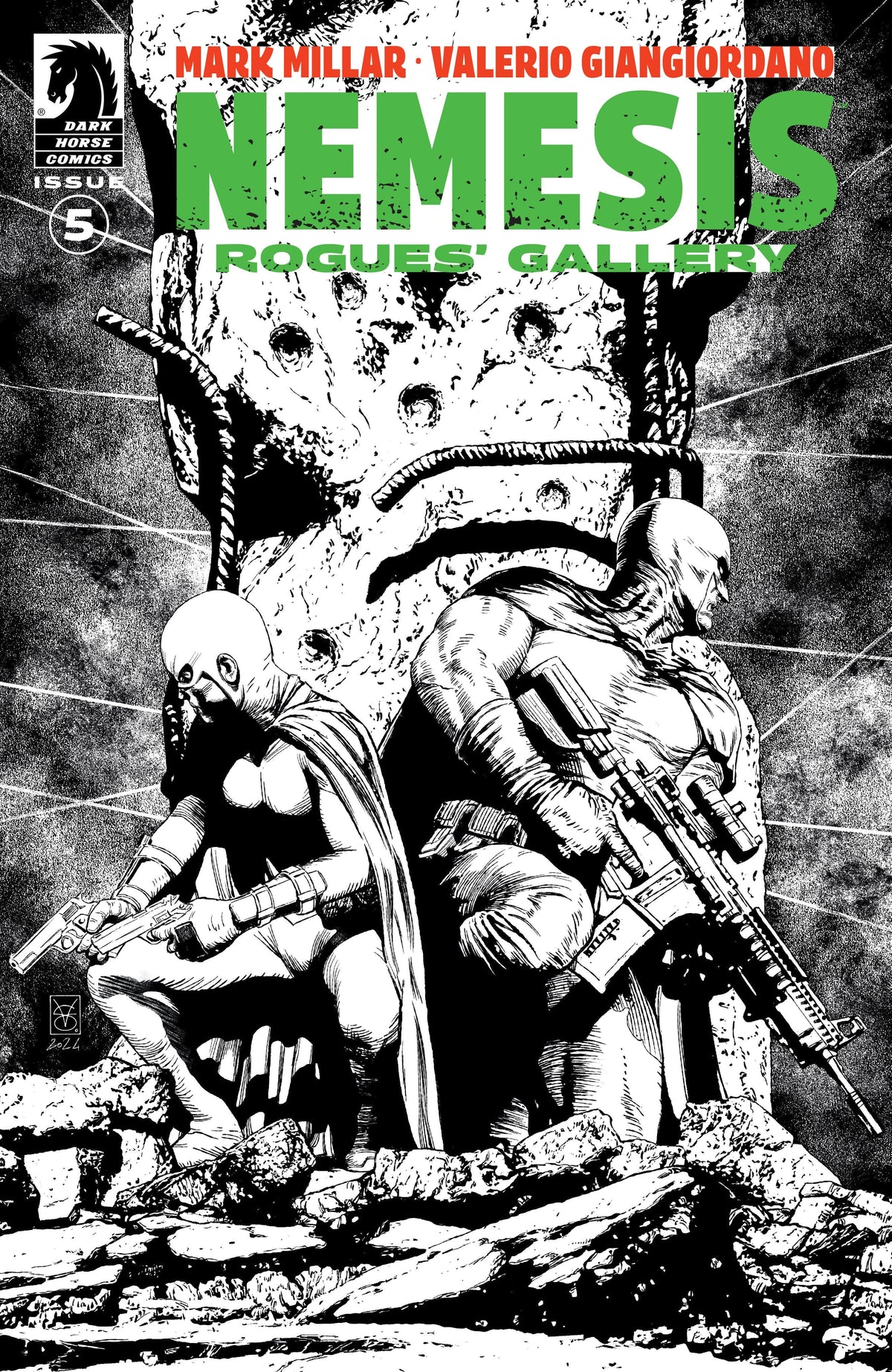 Dark Horse Comics Comic Books Nemesis: Rogues' Gallery #5 (CVR B) (B&W) (Valerio Giangiordano) 76156801214900521 PRH-76156801214900521