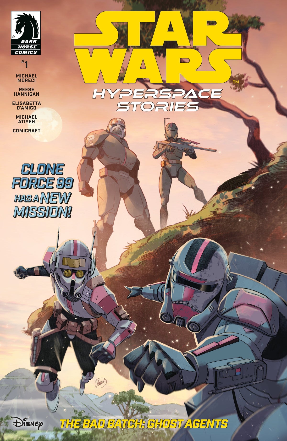 Dark Horse Comics Comic Books Star Wars: Hyperspace Stories-The Bad Batch--Ghost Agents #1 (CVR B) (French Car lomagno) 76156801341200121 PRH-76156801341200121