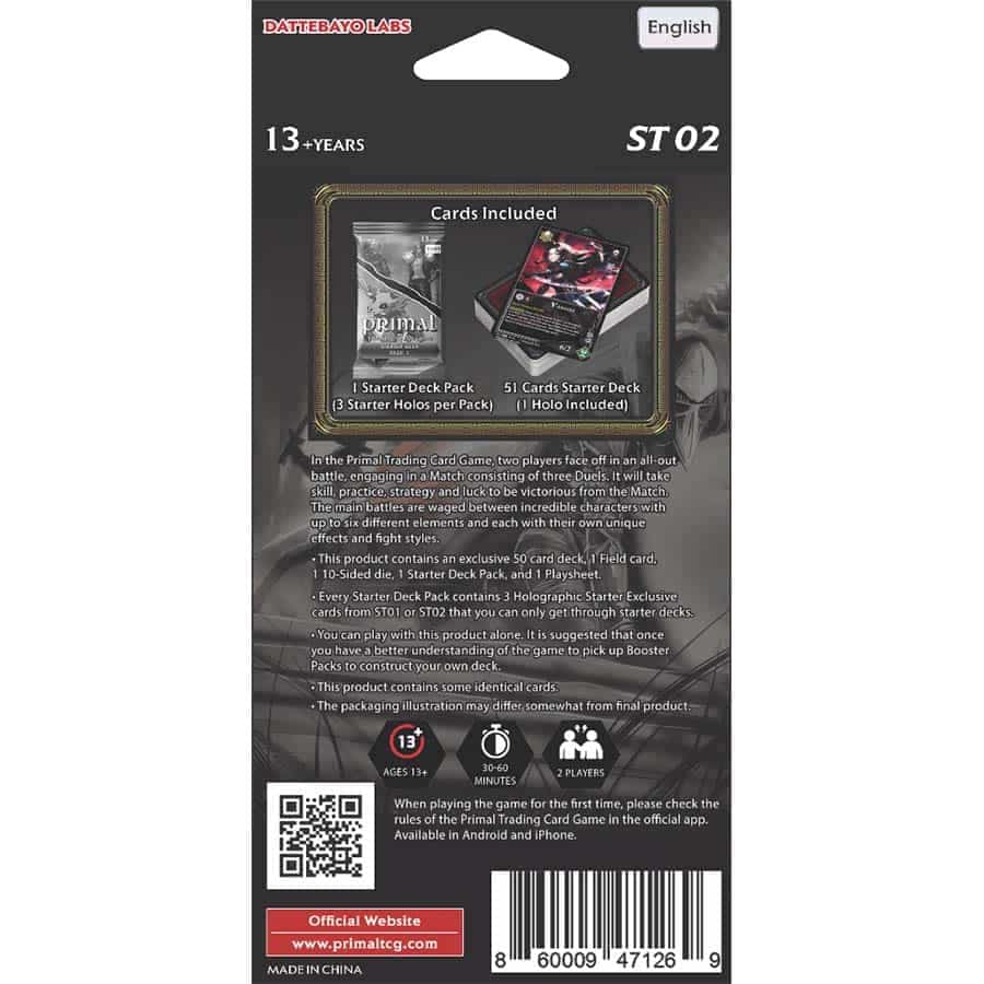 Dattebayo Labs Trading Card Games Primal TCG: Slayer Guild Starter Deck (ST02) 860009471269 DBA100200