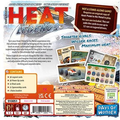 Days of Wonder Board Games > Expansions Heat: Legends 824968100516 DOW910251