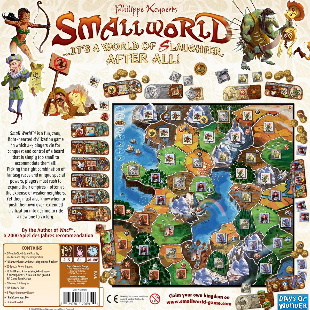 Days of Wonder Board Games > Large Box Games Small World 824968726914 DO7901