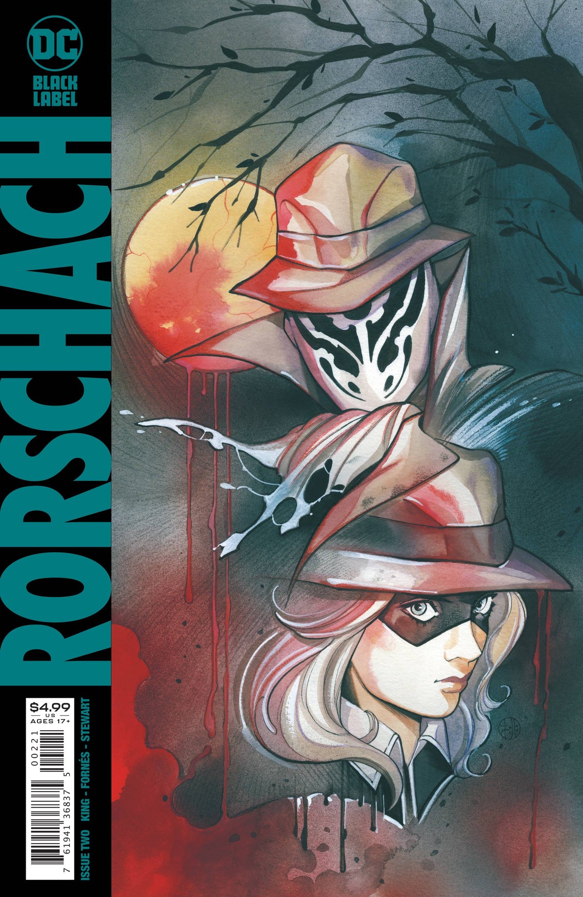 DC black label Comic Books RORSCHACH #2 PEACH MOMOKO CARD STOCK VAR ED 76194136837500221