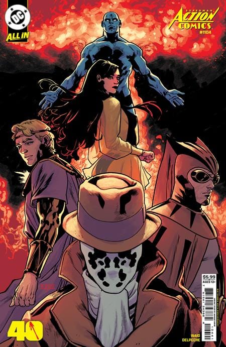 DC Comics Comic Books ACTION COMICS #1104 CVR D MAHMUD ASRAR WATCHMEN 40TH ANNIVERSARY CARD STOCK VAR (Release Date: 11/11/2026) 76194134388410441 0926DC0124