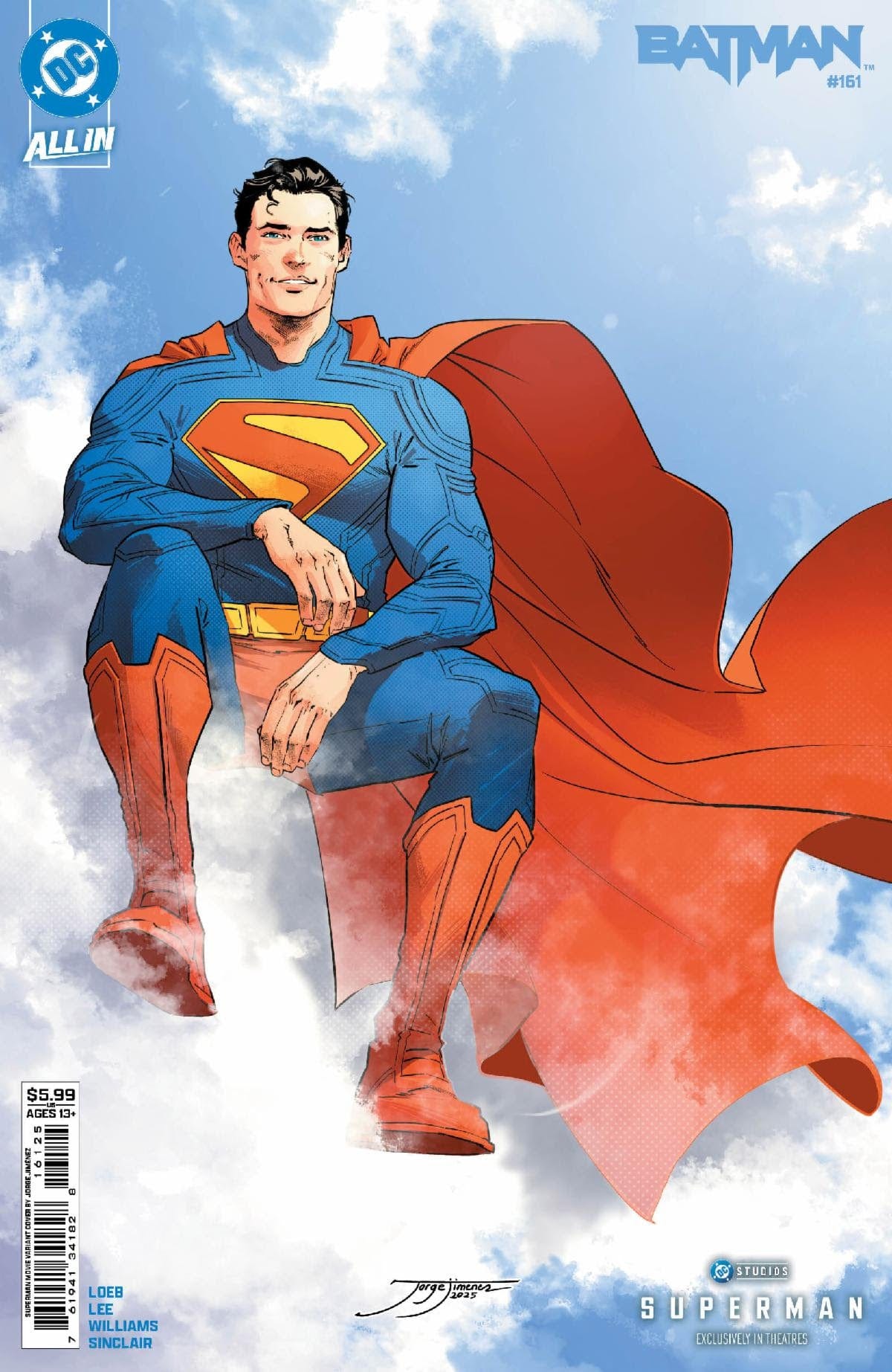 DC Comics Comic Books BATMAN #161 CVR J JORGE JIMENEZ SUPERMAN MOVIE CARD STOCK VAR 76194134182816125 0425DC006
