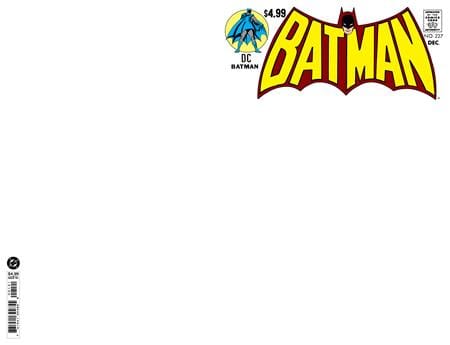 DC Comics Comic Books BATMAN #227 FACSIMILE EDITION CVR B BLANK CARD STOCK VAR (Release Date: 10/14/2026) 76194139485500121 0826DC0259