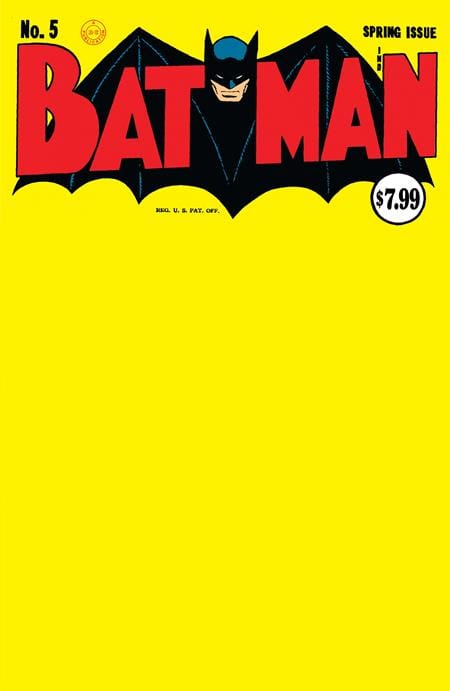 DC Comics Comic Books BATMAN #5 FACSIMILE EDITION CVR C BLANK CARD STOCK VAR 76194138221000131 0923DC270