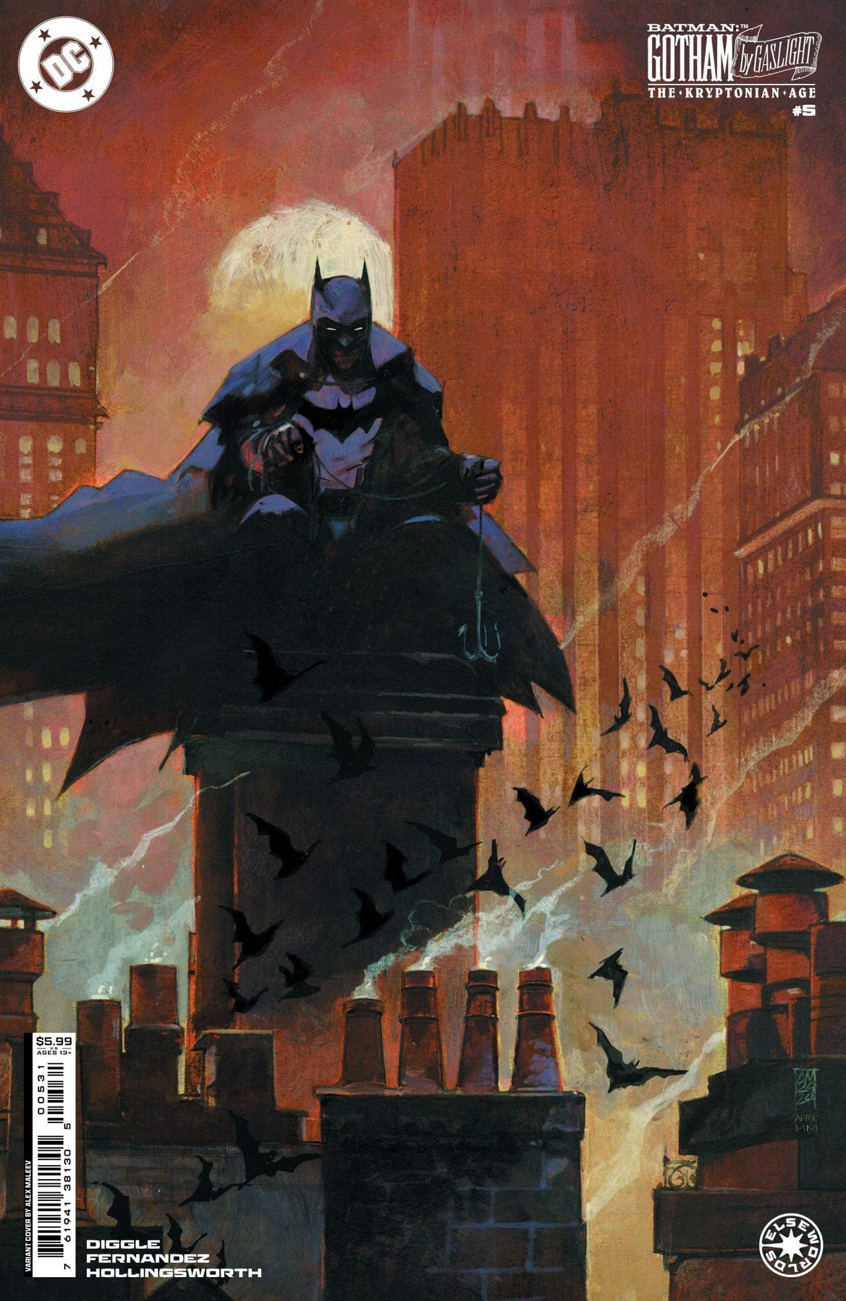 DC Comics Comic Books BATMAN GOTHAM BY GASLIGHT THE KRYPTONIAN AGE #5 (OF 6) CVR C ALEX MALEEV CARD STOCK VAR '76194138130500531 0824DC209