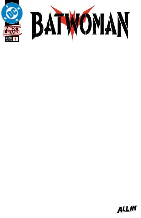 DC Comics Comic Books BATWOMAN #1 CVR F BLANK CARD STOCK VAR 76194139217200171 0126DC0046