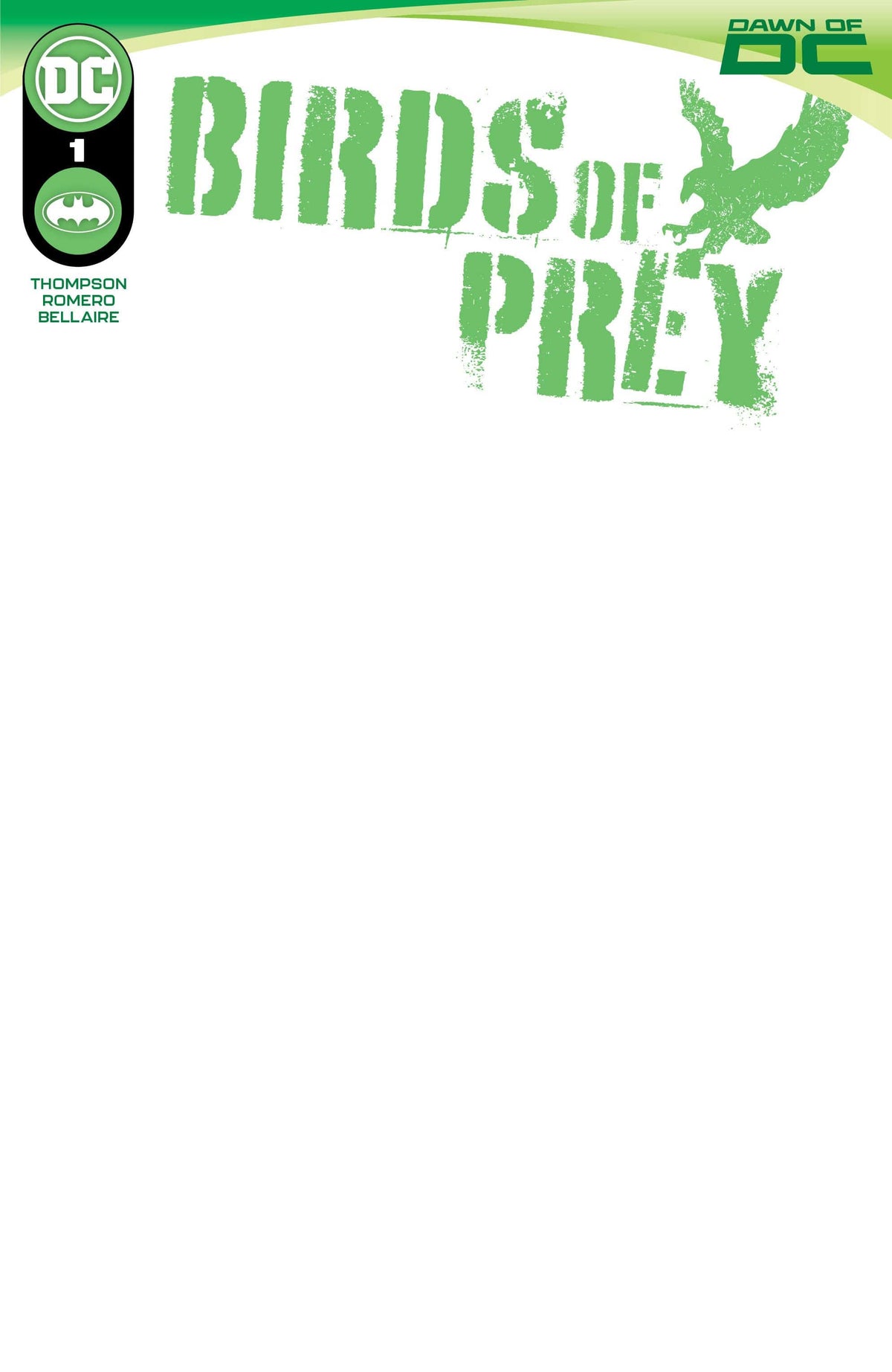 DC Comics Comic Books BIRDS OF PREY #1 CVR D BLANK CARD STOCK VAR 76194138012400141 0723DC038