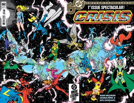 CRISIS ON INFINITE EARTHS #1 (OF 12) FACSIMILE EDITION CVR B GEORGE PEREZ FOIL VAR