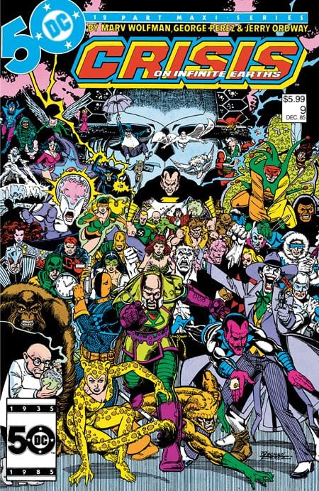 DC Comics Comic Books CRISIS ON INFINITE EARTHS #9 FACSIMILE EDITION CVR B GEORGE PEREZ FOIL VAR 76194138481800131 1024DC192