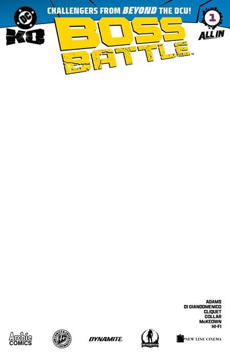 DC Comics Comic Books DC K.O. BOSS BATTLE #1 (ONE SHOT) CVR H BLANK CARD STOCK VAR 76194139726900181 1225DC0043