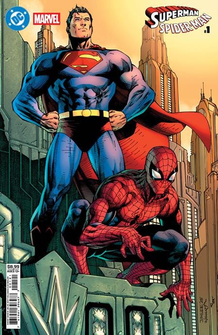 DC Comics Comic Books DC MARVEL SUPERMAN SPIDER-MAN #1 (ONE SHOT) CVR B JIM LEE CARD STOCK VAR 76194139647700121 0126DC0002