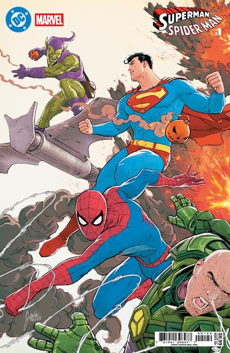 DC Comics Comic Books DC MARVEL SUPERMAN SPIDER-MAN #1 (ONE SHOT) CVR J MIKEL JANIN SUPERMAN & SPIDER-MAN VS LEX LUTHOR & GREEN GOBLIN CARD STOCK VAR 76194139647700122 0126DC0010