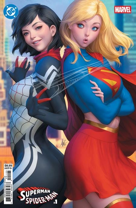 DC Comics Comic Books DC MARVEL SUPERMAN SPIDER-MAN #1 (ONE SHOT) CVR M STANLEY ARTGERM LAU SUPERGIRL & SILK CARD STOCK VAR 76194139647700125 0126DC0013
