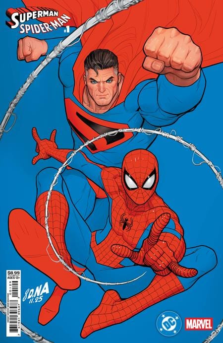 DC Comics Comic Books DC MARVEL SUPERMAN SPIDER-MAN #1 (ONE SHOT) CVR Q DAVID NAKAYAMA KINGDOM COME SUPERMAN & SPIDER-MAN CARD STOCK VAR 76194139647700129 0126DC0017
