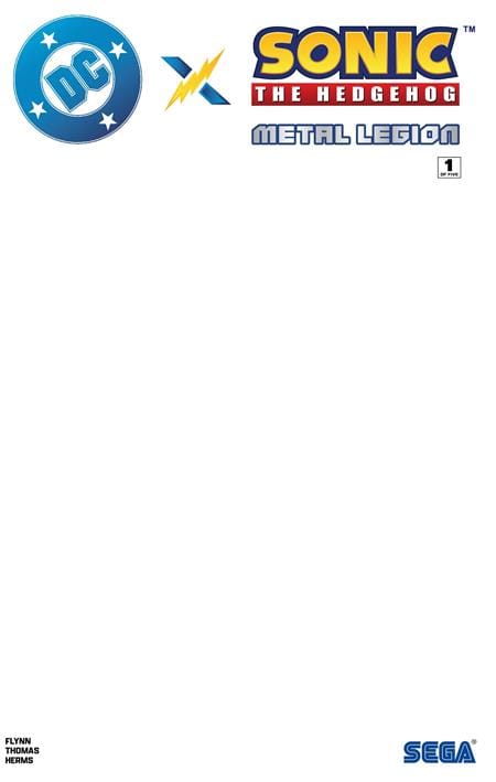 DC Comics Comic Books DC X SONIC THE HEDGEHOG THE METAL LEGION #1 (OF 5) CVR F BLANK CARD STOCK VAR 76194139344500161 0326DC0118